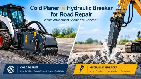 Cold Planer vs Hydraulic Breaker for Road Repair: Which Attachment Should You Choose?